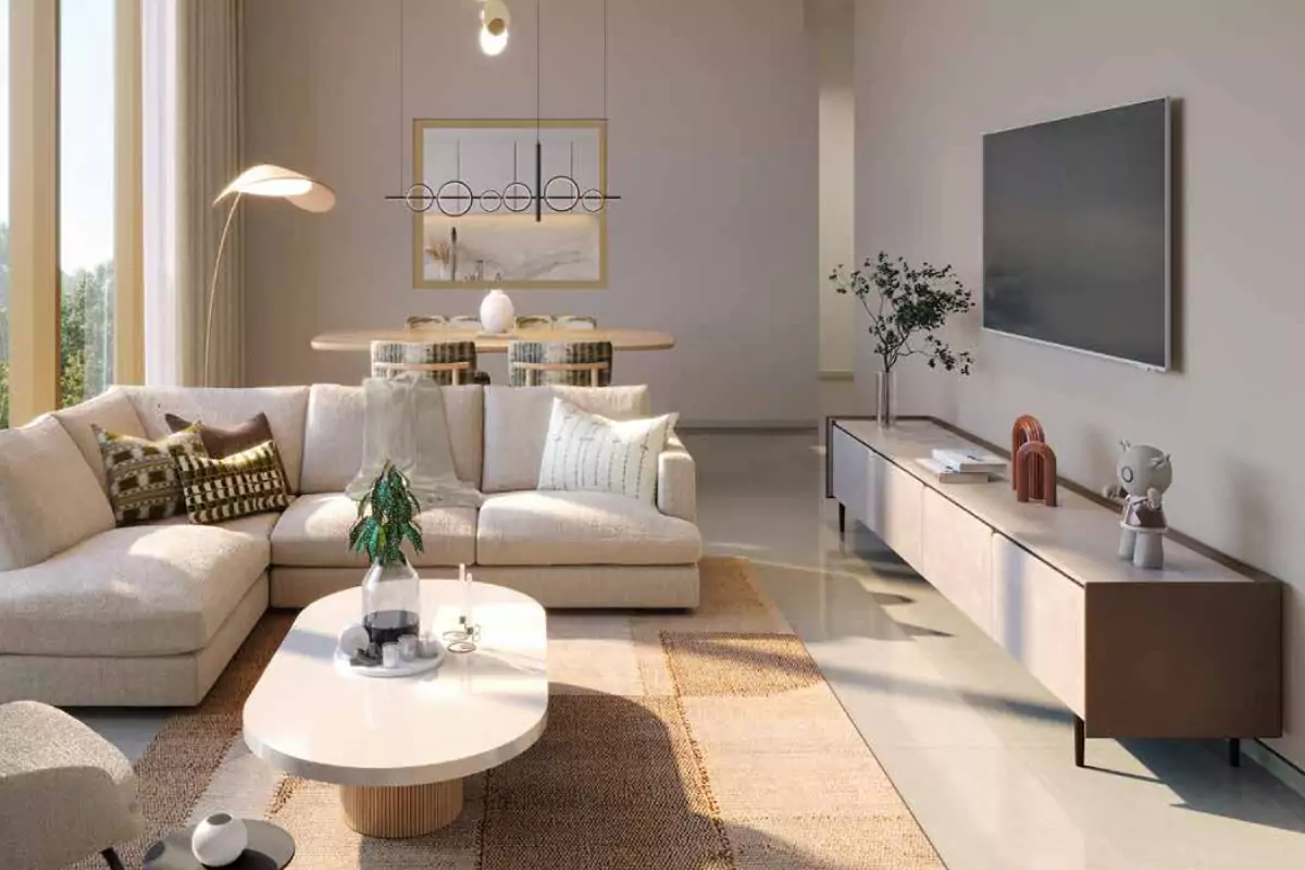 south-square-living-room-view 1 Bedroom Apartment in South Square