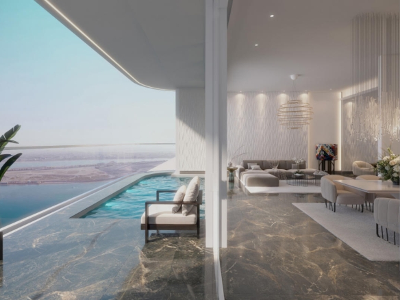 joud tower al mamzar pool view outdoor
