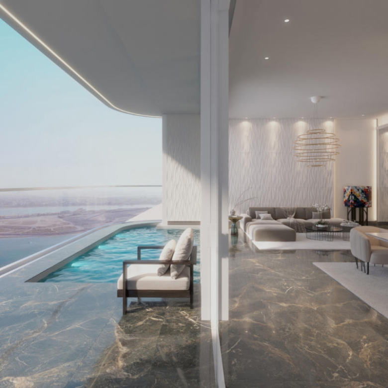 joud tower al mamzar pool view outdoor