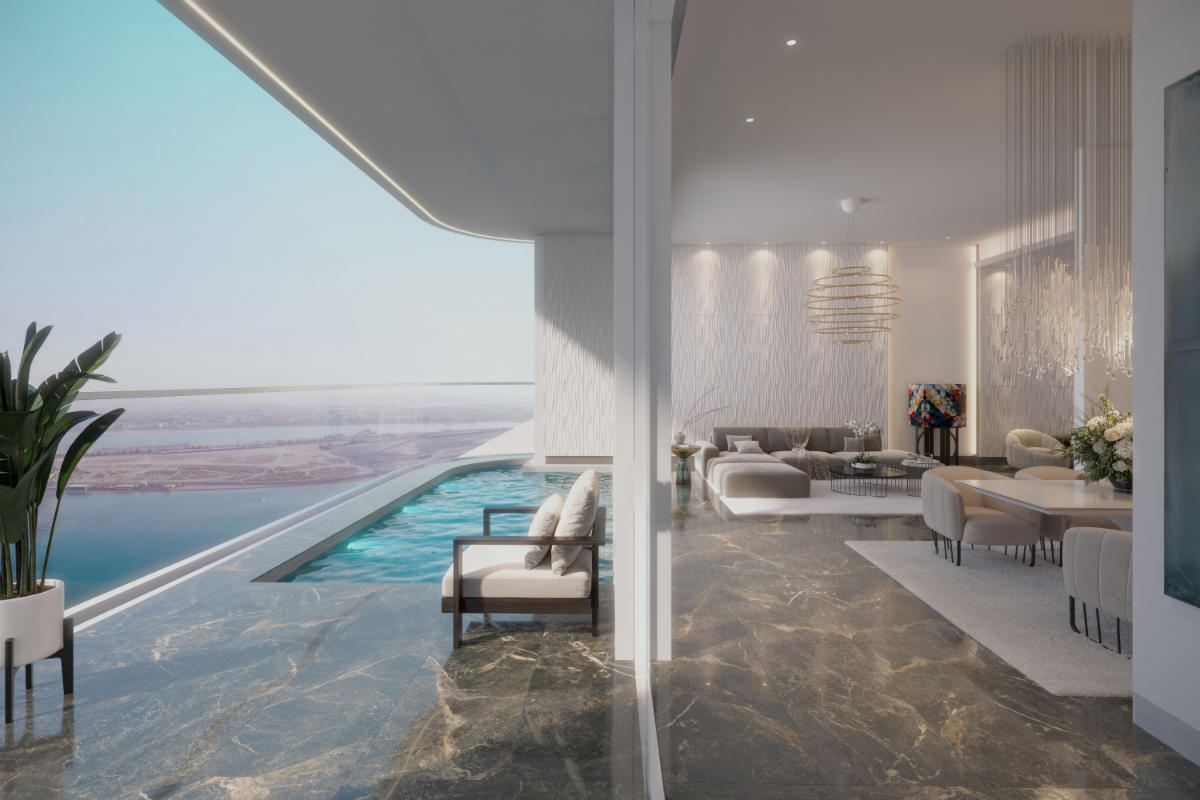 joud tower al mamzar pool view outdoor