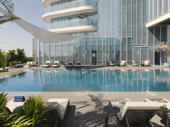 joud tower al mamzar pool view outdoor