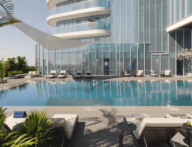 joud tower al mamzar pool view outdoor