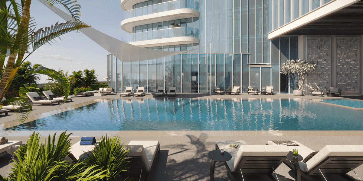 joud tower al mamzar pool view outdoor