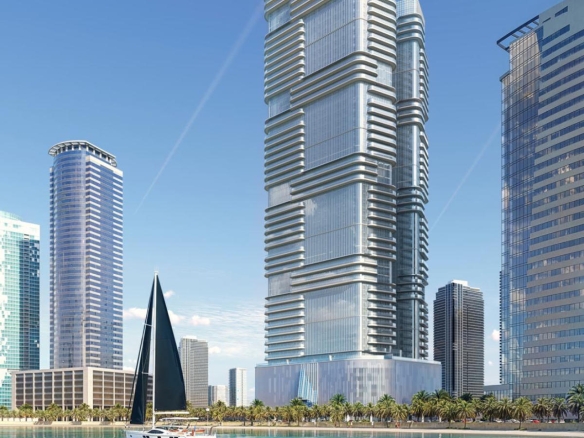 joud tower al mamzar full building view