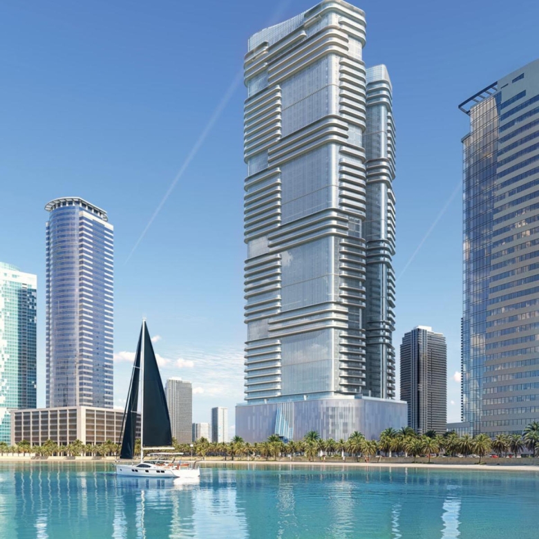 joud tower al mamzar full building view