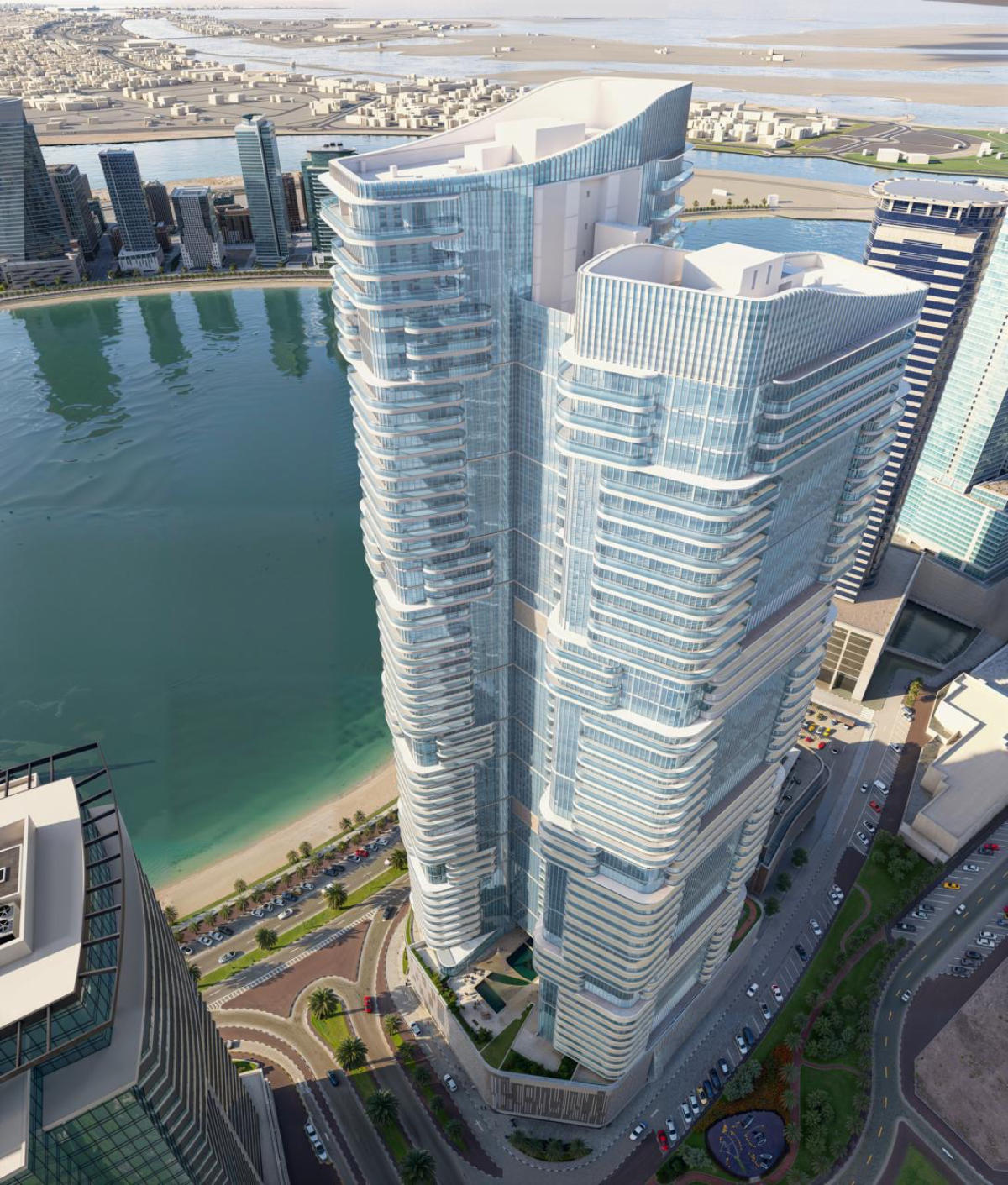 joud tower al mamzar building view from top side