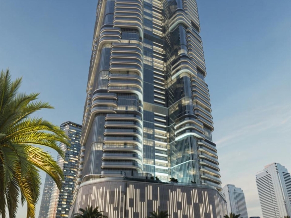 joud tower al mamzar building view from front side