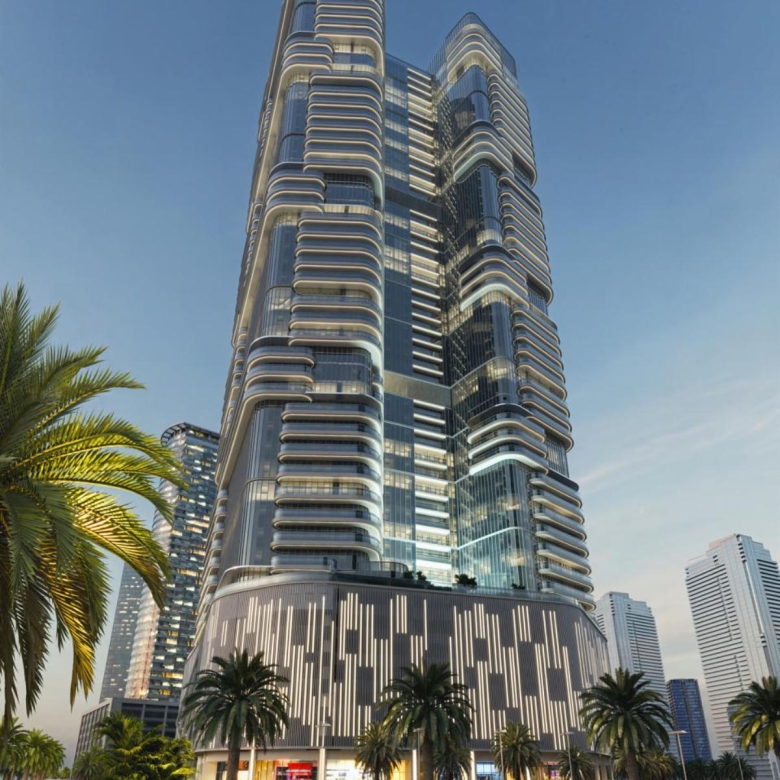 joud tower al mamzar building view from front side